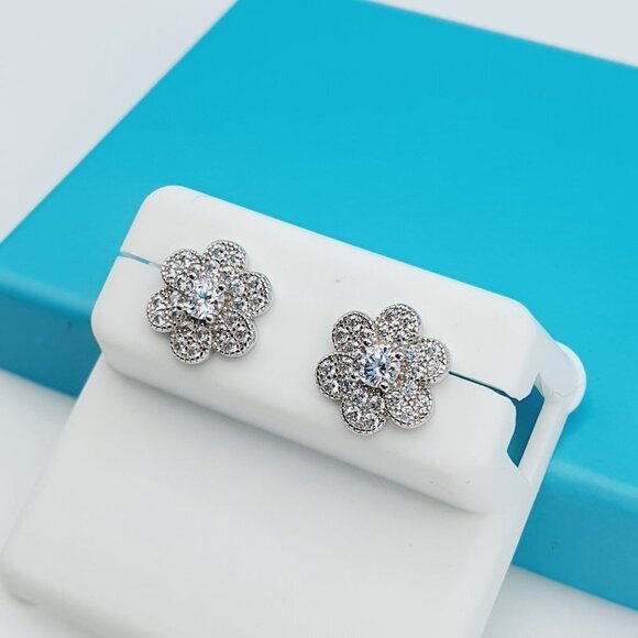 "925 Sterling Silver CZ Beautiful Earrings for Women, 1USPAR4245   eta - Picture 9 of 11